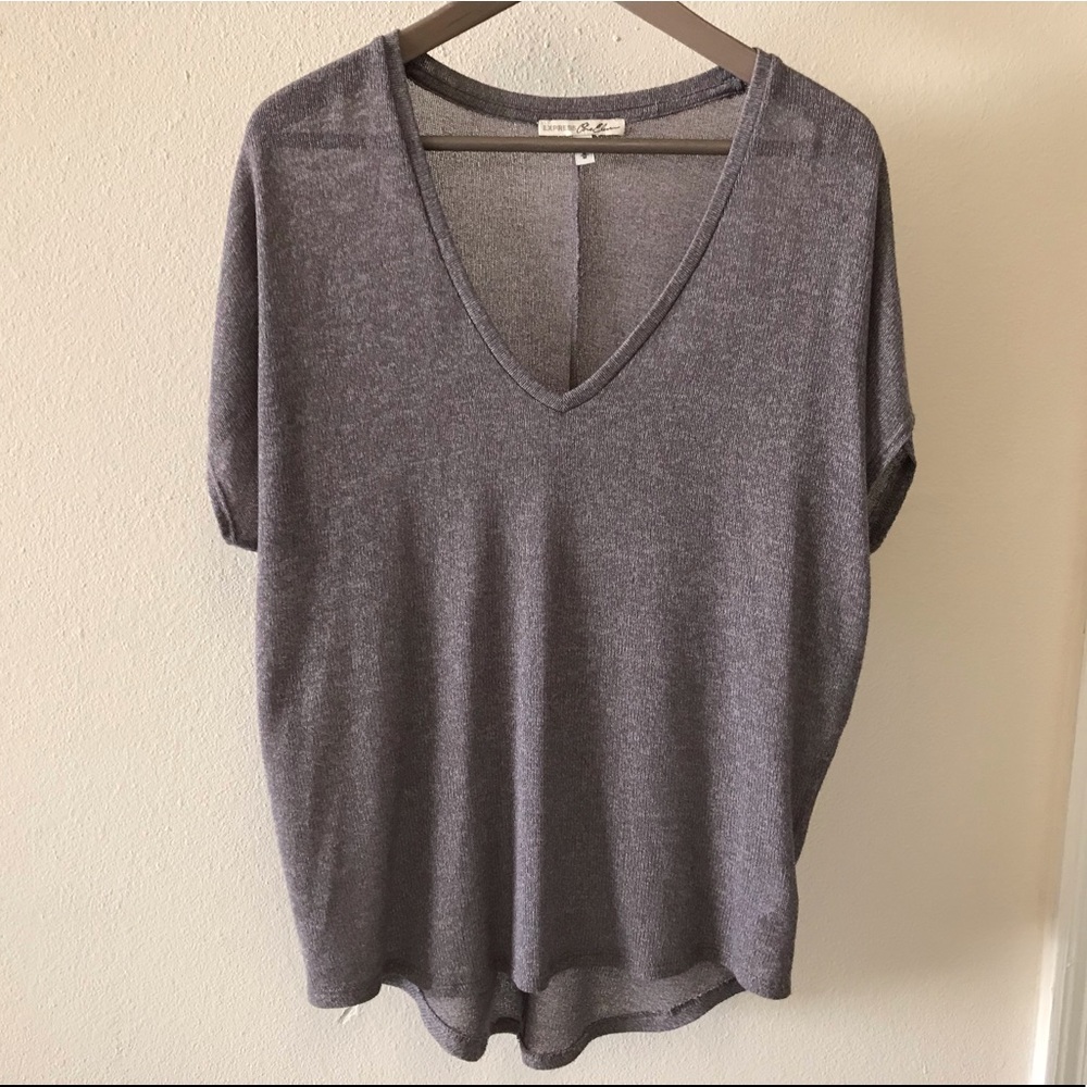Beige knit blouse from Express